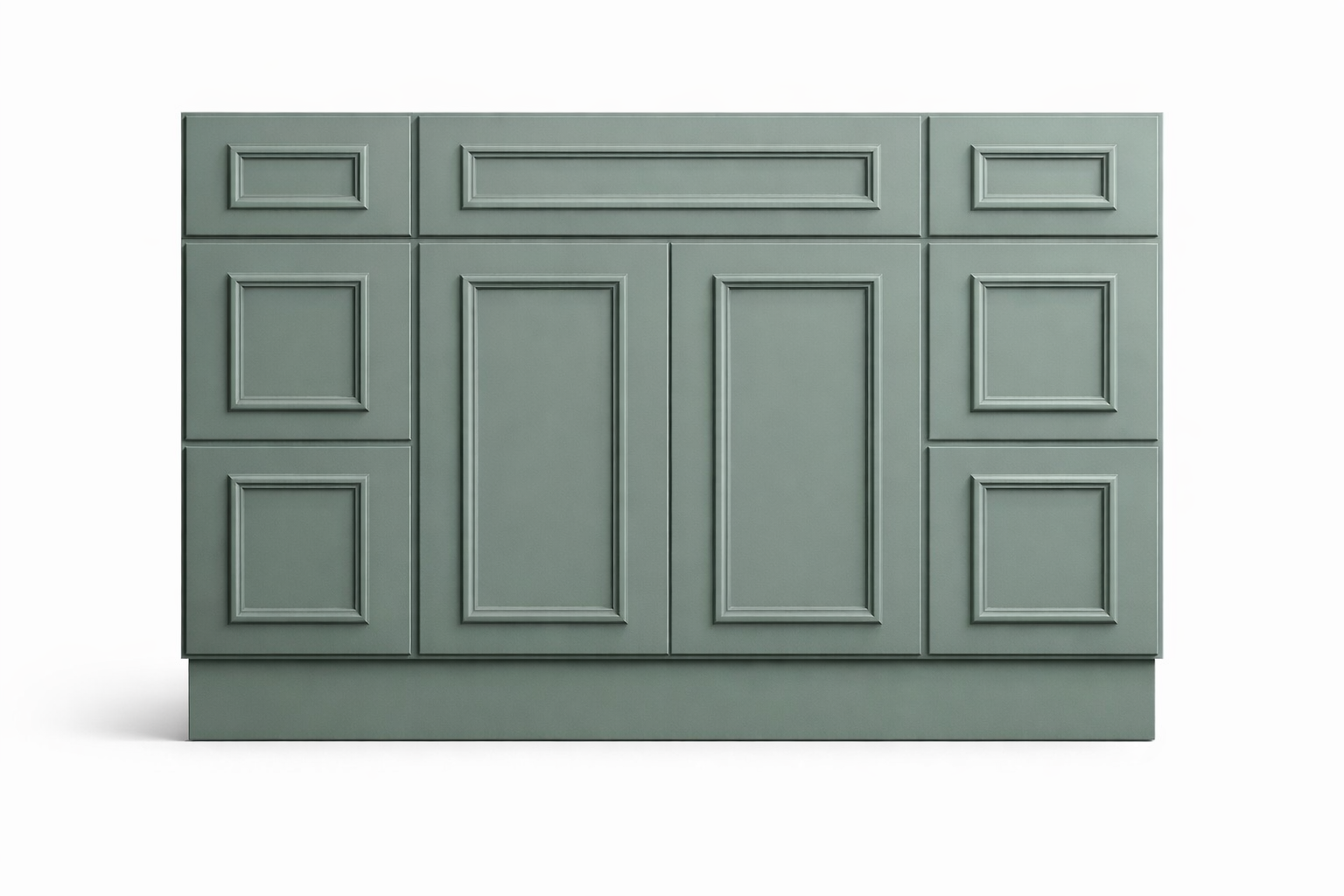 CRP-10161 Style Vanity Combination Six Drawer w/ Butt Doors in SW6207 Retreat